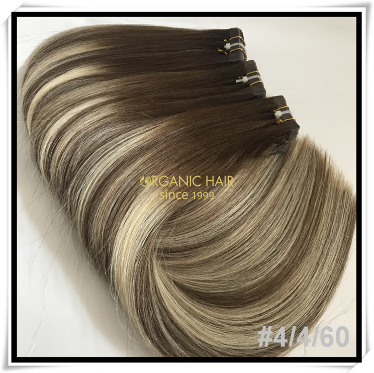 Top quality custom color tape in hair extension C013